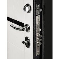 Металлическая дверь Guard Царга MG60 87х205 правая (черное серебро/белый ясень) - Превью изображения №5 — Интернет-магазин Time-Shop