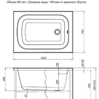 Ванна Aquanet Seed 100x70 - Превью изображения №6 — Интернет-магазин Time-Shop
