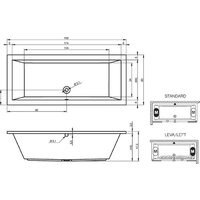 Ванна Riho Lusso 190x80 (без ножек) - Превью изображения №2 — Интернет-магазин Time-Shop