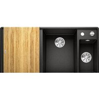 Кухонная мойка Blanco Axia III 6 S-F (разделочная доска из ясеня, черный) 525855 - Превью изображения №2 — Интернет-магазин Time-Shop