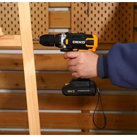 Дрель-шуруповерт Deko DKCD20V 080-1009 (с 2-мя АКБ, кейс, оснастка) - Превью изображения №5 — Интернет-магазин Time-Shop