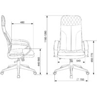 Офисное кресло Бюрократ CH-608 Fabric (темно-серый Alfa 44) - Превью изображения №6 — Интернет-магазин Time-Shop