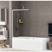 Стеклянная шторка для ванны Wasserkraft Main 41S02-100 WasserSchutz - Превью изображения №2 — Интернет-магазин Time-Shop