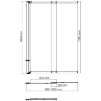 Стеклянная шторка для ванны Wasserkraft Main 41S02-100 WasserSchutz - Превью изображения №5 — Интернет-магазин Time-Shop