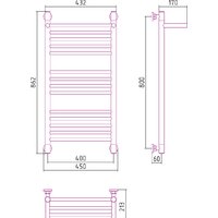 Полотенцесушитель Сунержа Богема с полкой+ 800x400 00-0223-8040 - Превью изображения №3 — Интернет-магазин Time-Shop
