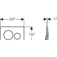 Панель смыва Geberit Sigma 20 115.882.KJ.1 (белый/глянцевый хром) - Превью изображения №2 — Интернет-магазин Time-Shop