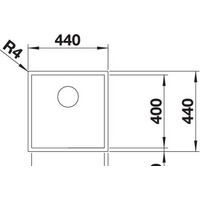 Кухонная мойка Blanco Zerox 400-U Durinox (без клапана-автомата) - Превью изображения №2 — Интернет-магазин Time-Shop