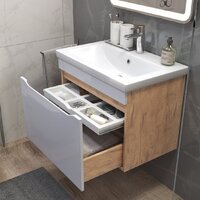  Vigo Тумба под умывальник Grani 700-0-1 Como навесная (дуб золотой) - Превью изображения №4 — Интернет-магазин Time-Shop