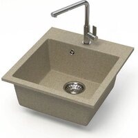 Кухонная мойка MARRBAXX Карельский камень модель 38/Q5 F038Q005 (песочный) - Превью изображения №2 — Интернет-магазин Time-Shop