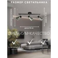 Припотолочная люстра Aitin Pro НПБ 02-3x40-102 1434/3 (черный/хром) - Превью изображения №11 — Интернет-магазин Time-Shop