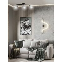 Припотолочная люстра Aitin Pro НПБ 02-3x40-102 1434/3 (черный/хром) - Превью изображения №2 — Интернет-магазин Time-Shop