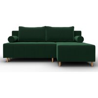 Угловой диван Лига диванов Лига-102 универсальный 134791 (велюр Seven 626 зеленый) - Превью изображения №2 — Интернет-магазин Time-Shop