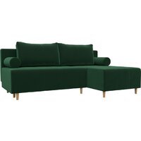 Лига диванов Лига-102 универсальный 134791 (велюр Seven 626 зеленый)