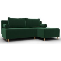 Угловой диван Лига диванов Лига-102 универсальный 134791 (велюр Seven 626 зеленый) - Превью изображения №3 — Интернет-магазин Time-Shop