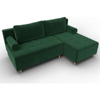 Угловой диван Лига диванов Лига-102 универсальный 134791 (велюр Seven 626 зеленый) - Превью изображения №5 — Интернет-магазин Time-Shop