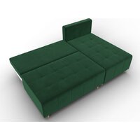 Угловой диван Лига диванов Лига-102 универсальный 134791 (велюр Seven 626 зеленый) - Превью изображения №7 — Интернет-магазин Time-Shop