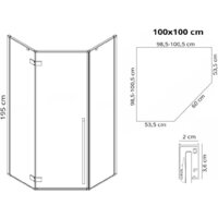 Душевой уголок Rea Diamond 100x100 - Превью изображения №10 — Интернет-магазин Time-Shop