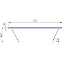 Ванна 1Марка Piccolo 150x75L (с каркасом) - Превью изображения №5 — Интернет-магазин Time-Shop