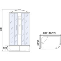 Душевая кабина Мономах XL 120/90/44 МЗ R - Превью изображения №14 — Интернет-магазин Time-Shop