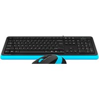 Офисный набор A4Tech Fstyler F1010 (черный/синий) - Превью изображения №2 — Интернет-магазин Time-Shop