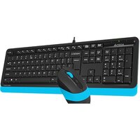 Офисный набор A4Tech Fstyler F1010 (черный/синий) - Превью изображения №4 — Интернет-магазин Time-Shop