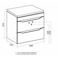  Mixline Тумба под умывальник Лайн 60 553009 - Превью изображения №4 — Интернет-магазин Time-Shop