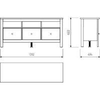 Тумба Mio Tesoro Сага 3 ящика 2.08.03.090.6 (темно-бирюзовый) - Превью изображения №6 — Интернет-магазин Time-Shop