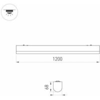 Линейный светильник Arlight ALT-LARGO-1200-30W Day4000 030991 - Превью изображения №7 — Интернет-магазин Time-Shop