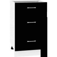 Кортекс-мебель Корнелия Лира НШ50р3ш без столешницы (черный)