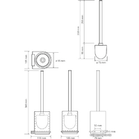 Ершик для унитаза Bemeta Galla 108113010 - Превью изображения №2 — Интернет-магазин Time-Shop