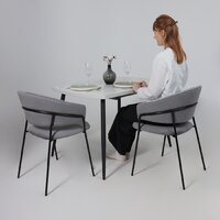 Стул с подлокотниками Алвест AV 433 (темно-серый бархат H-15/черный) - Превью изображения №3 — Интернет-магазин Time-Shop