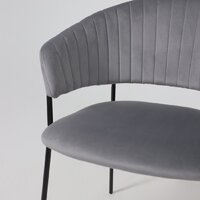 Стул с подлокотниками Алвест AV 433 (темно-серый бархат H-15/черный) - Превью изображения №13 — Интернет-магазин Time-Shop