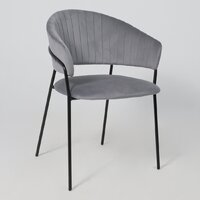 Стул с подлокотниками Алвест AV 433 (темно-серый бархат H-15/черный) - Превью изображения №8 — Интернет-магазин Time-Shop