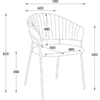 Стул с подлокотниками Алвест AV 433 (темно-серый бархат H-15/черный) - Превью изображения №17 — Интернет-магазин Time-Shop