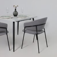 Стул с подлокотниками Алвест AV 433 (темно-серый бархат H-15/черный) - Превью изображения №6 — Интернет-магазин Time-Shop