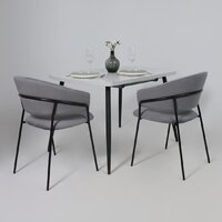 Стул с подлокотниками Алвест AV 433 (темно-серый бархат H-15/черный) - Превью изображения №5 — Интернет-магазин Time-Shop