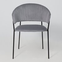 Стул с подлокотниками Алвест AV 433 (темно-серый бархат H-15/черный) - Превью изображения №7 — Интернет-магазин Time-Shop