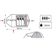 Треккинговая палатка Tramp Lite Twister 3 - Превью изображения №2 — Интернет-магазин Time-Shop