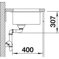 Кухонная мойка Blanco Subline 500-U (темная скала) - Превью изображения №3 — Интернет-магазин Time-Shop