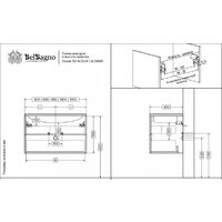  BelBagno Тумба под умывальник Albano-600-2C-SO-RR - Превью изображения №4 — Интернет-магазин Time-Shop