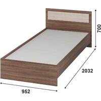 Кровать Тащи в дом Гармония КР603 90х200 (ясень-шимо/светлый/темный) - Превью изображения №4 — Интернет-магазин Time-Shop