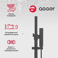 Душевая система  Agger Great A2893344 - Превью изображения №4 — Интернет-магазин Time-Shop