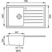 Кухонная мойка Longran Classic CLS780.500 (marone/93) - Превью изображения №3 — Интернет-магазин Time-Shop