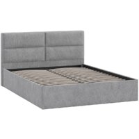 Кровать Трия Глосс универсальный тип 1 160x200 (микровелюр Wellmart Silver) - Превью изображения №2 — Интернет-магазин Time-Shop