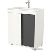 Дабер Тумба под умывальник 013 WeltWasser Deilbach 7517-70 Т13.7W.0.20 (белый древесный/серый)