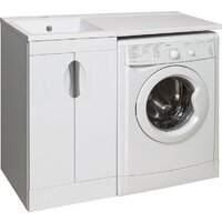  Runo Тумба с умывальником Лира 45 + Гамма 105 лайт с правым крылом (напольная, белый) - Превью изображения №2 — Интернет-магазин Time-Shop