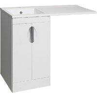  Runo Тумба с умывальником Лира 45 + Гамма 105 лайт с правым крылом (напольная, белый) - Превью изображения №5 — Интернет-магазин Time-Shop