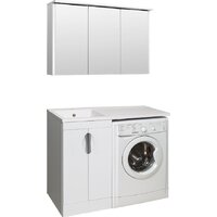  Runo Тумба с умывальником Лира 45 + Гамма 105 лайт с правым крылом (напольная, белый) - Превью изображения №7 — Интернет-магазин Time-Shop