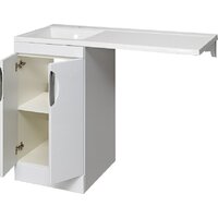  Runo Тумба с умывальником Лира 45 + Гамма 105 лайт с правым крылом (напольная, белый) - Превью изображения №6 — Интернет-магазин Time-Shop