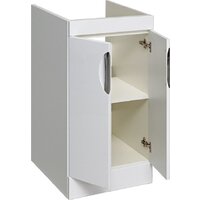  Runo Тумба с умывальником Лира 45 + Гамма 105 лайт с правым крылом (напольная, белый) - Превью изображения №4 — Интернет-магазин Time-Shop